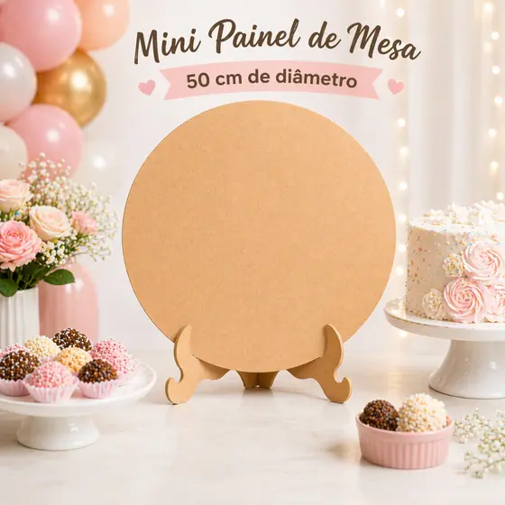 Mini Painel 50cm Madeira Mdf Decoração Mesa De Festa Aniversário Casamento