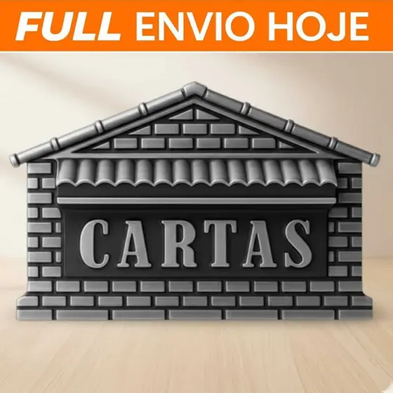 Caixa De Correio PVC Caixinha Muro Grade Portão Automático Suporte Porta Cadeado