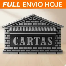 Caixa De Correio PVC Caixinha Muro Grade Portão Automático Suporte Porta Cadeado