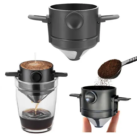 Filtro De Café,Chá Coador Reutilizável Portátil Inox Melhor Preparo Sabor  Aroma Economia