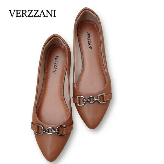 Sapatilha bico fino feminina moda caramelo sapato rasteira casual confortável macia  CABS