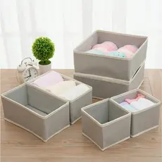 Kit 6 Organizador Armazenamento de Roupas Para Gaveta Armário
