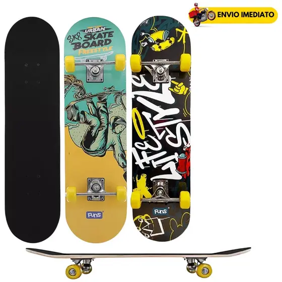 Skate Infantil Acessorios De Segurança Radical Estampado
