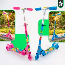 Patinete Infantil 3 Rodinhas com Luz Led e Freio Ajustável Até 50kg Menino Menina