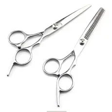 Tesoura para cortar cabelo fio a laser e desbastadora para barbeador e cabelereiro - salão