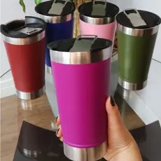Copo Térmico Aço Inox 473ml Quente Frio Com Tampa Abridor De Garrafas