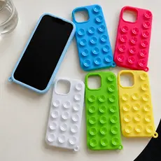 Capa Capinha Ventosa De Silicone Para Iphone 14 14Plus 14Pro Max 15 15Pro 15Pro Max 16 16Pro Max 16E