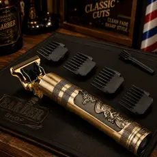 Máquina Dragão de Cortar Cabelo Barba Profissional Recarregável