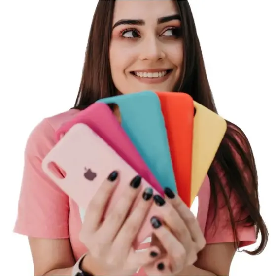 Capinha Case Silicone Forrada Aveludada iPhone XR Capa Premium