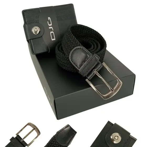 Kit Masculino Cinto E Carteira Resistente Carteira Cinto Elástico Universal Presente Alta Qualidade