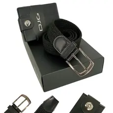 Kit Masculino Cinto E Carteira Resistente Carteira Cinto Elástico Universal Presente Alta Qualidade