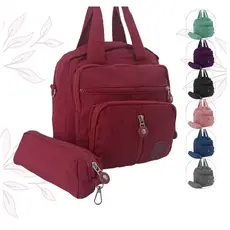 Bolsa Feminina Transversal Tiracolo De Lado Tactel Com Estojo Vira Mochila Dia a Dia