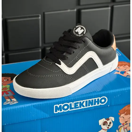 Tênis Infantil Molekinho Masculino menino preto