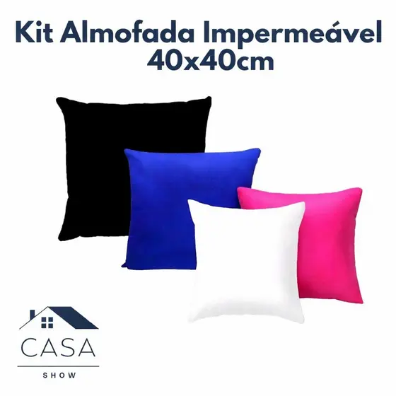 Kit Almofadas Impermeável 40x40cm Sala Quarto Hospitalar
