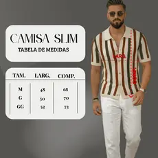 Camisa Masculina Casual de Botão Manga Curta Texturizada Gola Polo