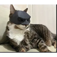 Máscara de Gato Batman – Acessório 3D para Pets, Cavaleiro das Trevas