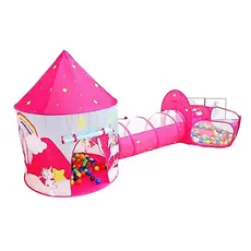 Barraca 3 em 1 Infantil Dobrável Piquenique das Princesas 3x1 Toca Tunel Com Variado Modelos