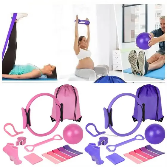 13 Pçs/Set Kit De Equipamentos De Pilates , Conjunto De Bola Para Modelagem Corporal Portátil , Melhora A Saúd