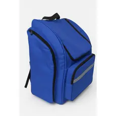 BAG 99FOOD AZUL COM FITA REFLETIVA PARA MOTOBOY ENTREGA MOTO BICICLETA MOTO PRENDE NO BAU