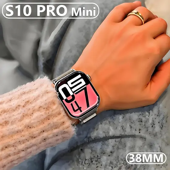 2026 Novo Smartwatch S10 Mini com Pressão Chamada Bluetooth Calculadora Impermeável e Compatível Android/iOS
