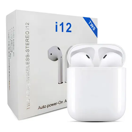 Fones De Ouvido i12 TWS Sem Fio Bluetooth Com Redução De Ruído Com Touch Portátil Recarregável