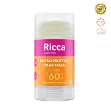 Protetor Solar Bastão FPS60 Ricca - Efeito Matte e Seco