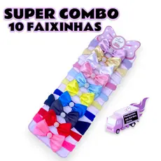 Kit 10 Mini laços Lacinhos de bebê Cetim Tiarinha Faixinha infantil Rn laços de cabelo