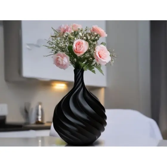Vaso Decorativo Moderno Espiral – 18 cm de Altura