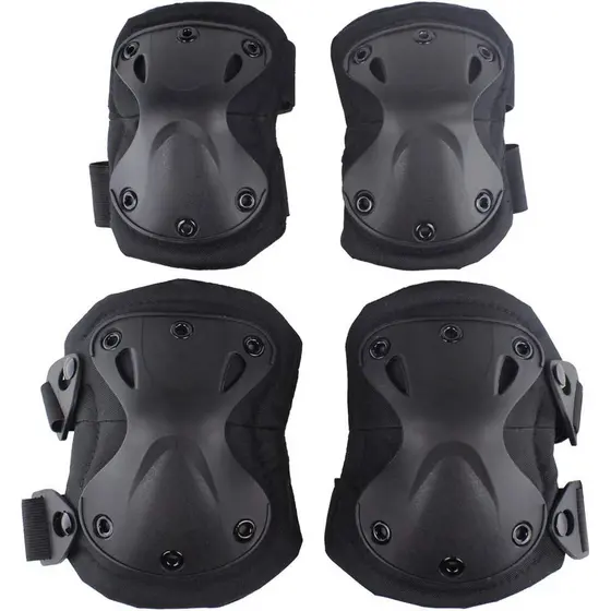 Kit Joelheira E Cotoveleira Tatica Militar operacional Airsoft Capa De Proteção Esportiva Para Trabalho/Patinação