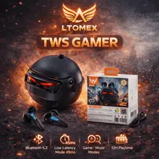 Altomex Fone de Ouvido Gamer Bluetooth Sem Fio com Cancelamento de Ruído Preto