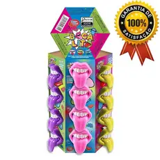 PIRULITO BOCA LITO DISPLAY C/24UN MORANGO, BLUEBERRY E MELANCIA  -  Doce mix candy
