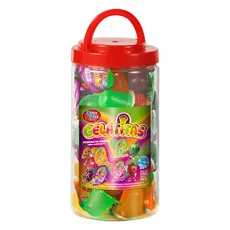 GELATINA  COPO GELATITAS POTE C/36 UNIDADES 15G LARANJA , MAÇA , MORANGO
