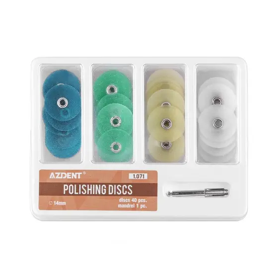 Kit Disco de Lixa Polimento Dental / similar a sof lex 3M com 40 discos + mandril
