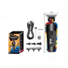 Máquina Cabelo e Barba Homens Profissional Máquina De Corte Barbeador Elétrico