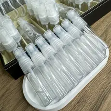 Kit 35 Frasco Spray 15ml Borrifador Perfume Viagem Pet Cilíndrico Pequeno Válvula Resistente Aroma