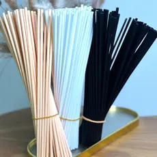 Varetas Fibra de Algodão Para Difusor de Varetas Aromatizador 25cm Branca Preta