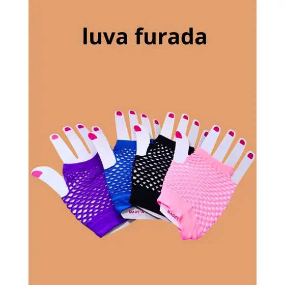 luva furada sem dedo acessórios carnaval dy-1/DY-2