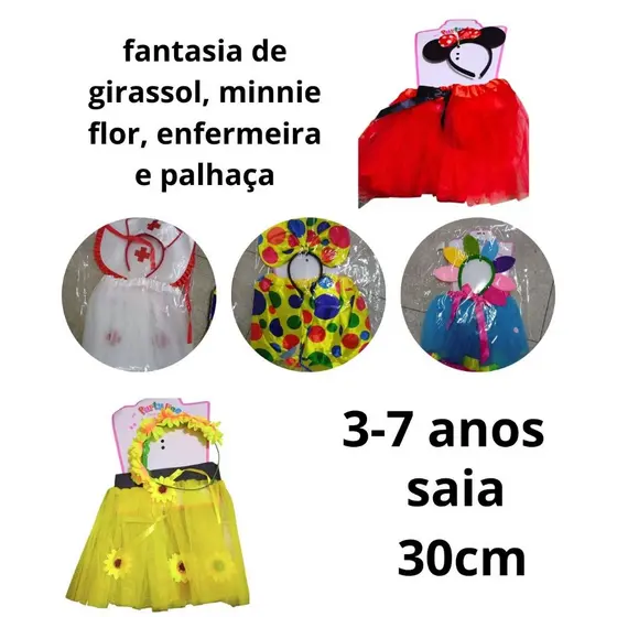 Fantasia Infantil Minnie / Girassol – 3 a 6 anos (DQ-58 / DQ-55)
