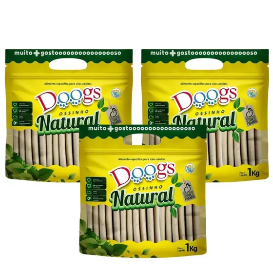 Petisco Pet ossinho palito 1Kg para Cachorro todas as raças 100% VEGETAL