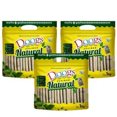 Petisco Pet ossinho palito 1Kg para Cachorro todas as raças 100% VEGETAL