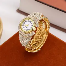 Relógio Feminino Cheio De Diamante Moda Feminina Versátil Casual De Quartzo