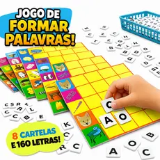 Jogo Educativo Forma Palavras Alfabetização Educativo Didático Montessori Raciocónio Lógico