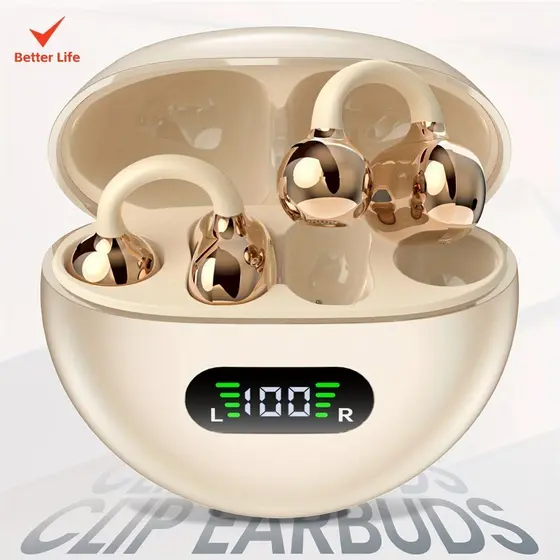 Fones De Ouvido Sem Fio Fone Bluetooth Com Microfone Handsfree Cancelamento Ruído Clipe Música Esportes Jogos Earplug