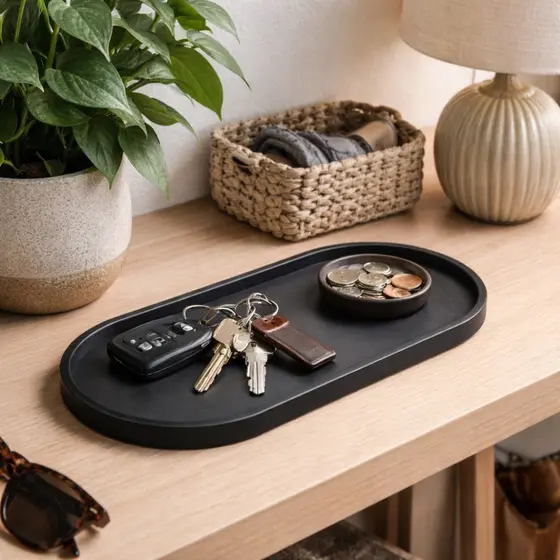Bandeja Decorativa Multiuso – Porta Objetos para Sala, Aparador, Mesa ou Escritório