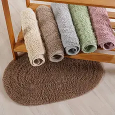 Tapete Banheiro Oval 40x60cm Algodão Macio Alta Absorção