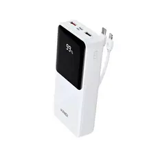 Power Bank KAIDI 20000mAh Portátil | 22.5W Turbo + 20W PD Cabos Tipo-C e Lightning Integrados | Display Digital KNC-232