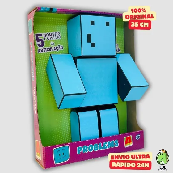 Boneco Articulado Turma Do Problems 35cm Youtuber Gamer Algazarra