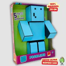 Boneco Articulado Turma Do Problems 35cm Youtuber Gamer Algazarra