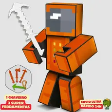 Boneco Zoom Turma do Problems 15cm Articulado Acompanha 3 Ferramentas Youtuber Algazarra