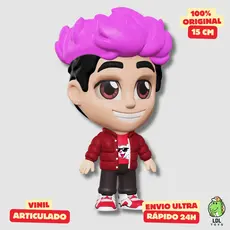 Boneco Vinil Robson dos Rosas Gamer Articulado Youtuber 15cm Algazarra